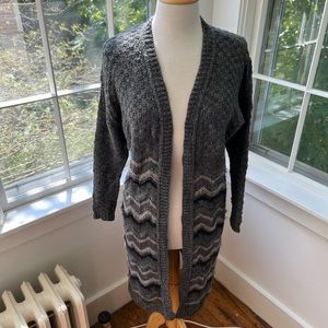ECOTE long gorgeous pattern knit cardigan